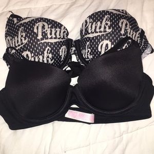 Two 32B bras from Pink. Never worn